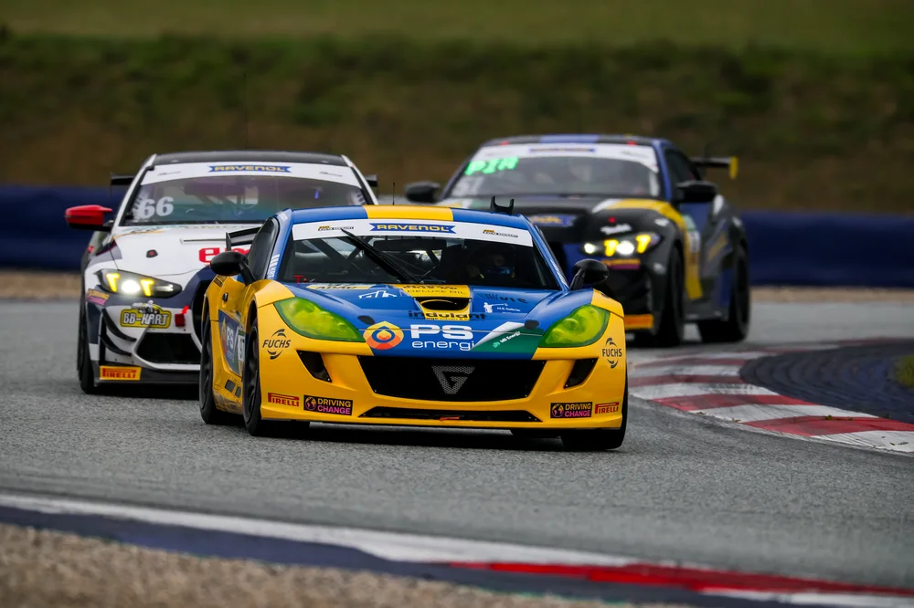 Gelb und Blau für die Ginetta von KRT Racing aus Schweden