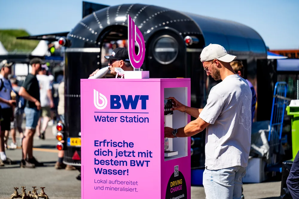 BWT-Wasserspender gewährleisten an allen DTM-Events den Zugang zu BWT Mineralized Water