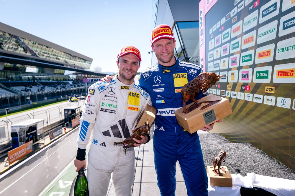 Zwei Mercedes-AMG-Piloten in der DTM ganz vorne: Lucas Auer jagt Maro Engel (l-r)