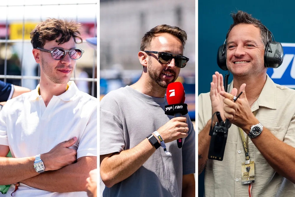 Drei DTM-Champions am Norisring: Kelvin van der Linde, René Rast und Timo Scheider (l-r)
