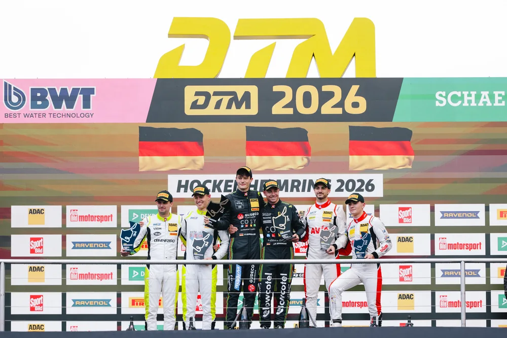 Das Podium im Sonntagsrennen von Hockenheim