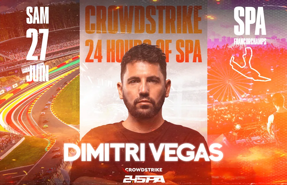 Der belgische Superstar Dimitri Vegas wird das Konzert zur CrowdStrike 24 Stunden von Spa 2026 headlinen