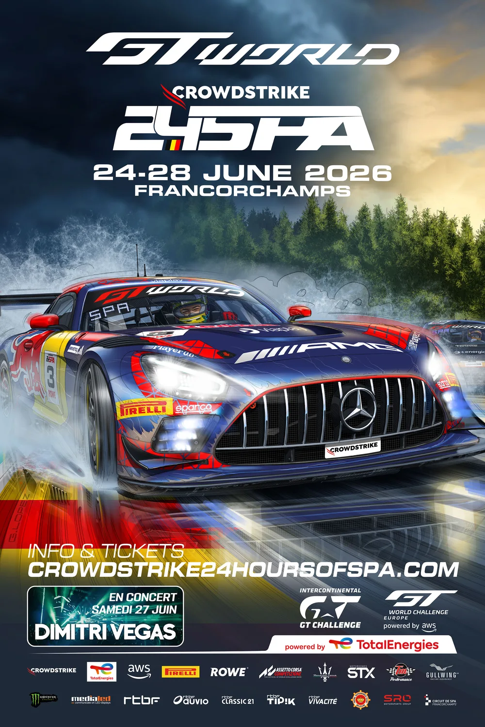 Regenüberflutetes Verstappen Racing ist auf dem neuesten Sammlerposter für die CrowdStrike 24 Stunden von Spa 2026 zu sehen – Galerie 2 – Foto 1