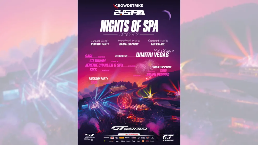 Nights of Spa: Bereiten Sie sich auf mehr Musik und mehr Partys bei den 24 Stunden von Spa 2026 von CrowdStrike vor
