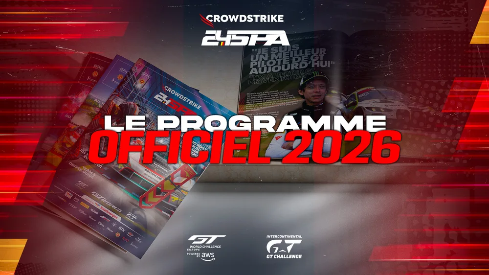 Das offizielle Programm: 84 Seiten über die CrowdStrike 24 Stunden von Spa 2026