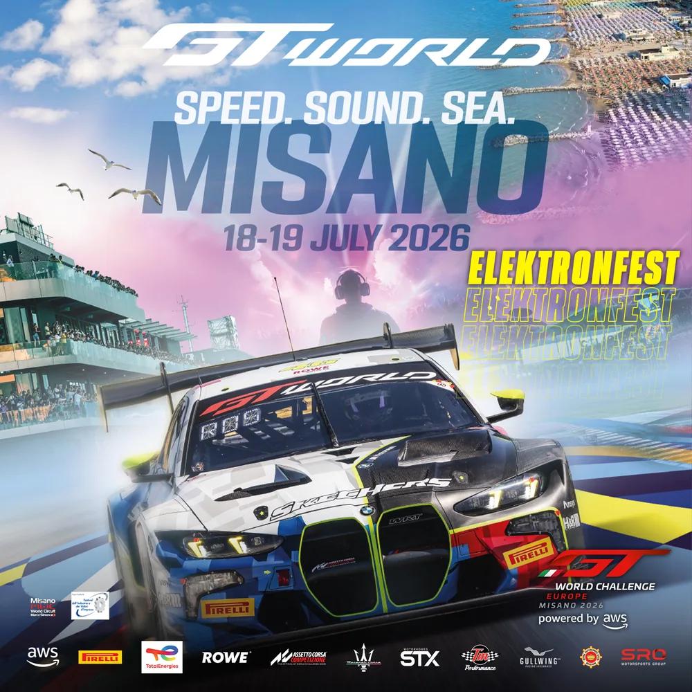 Die GT World kommt nach Misano für ein Wochenende voller Motorsport und Musik am Meer